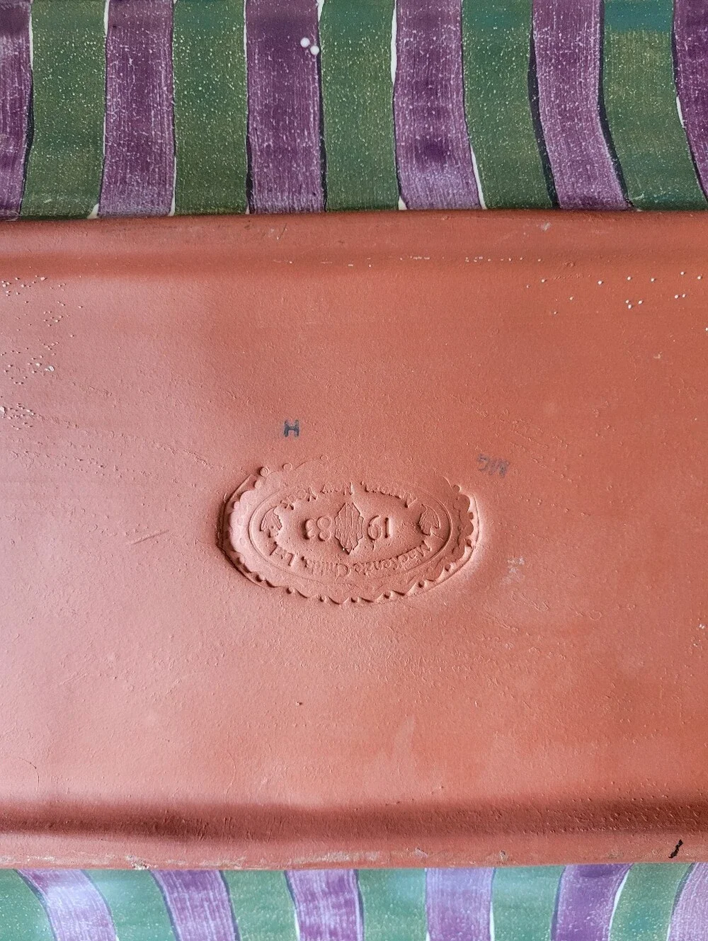 Mackenzie Childs Decorative Yellow Floral Ceramic Serving Tray